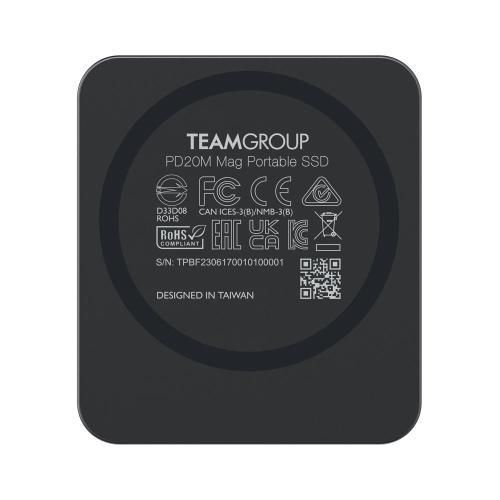 Зовнішній накопичувач SSD, 1Tb, Team PD20M Mag, Titanium Grey (TPSEG2001T0C108) 8726340 фото
