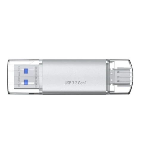 Флеш накопитель USB 128Gb Acer UT300, Silver, Type-C / USB 3.2 Gen 1 (BL.9BWWA.590) 9821280 фото