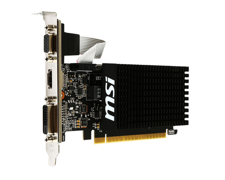Видеокарта GeForce GT710, MSI, 2Gb GDDR3, 64-bit (GT 710 2GD3H LP) 4007880 фото