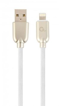 Кабель USB - Lightning 2 м Cablexpert White, 2.1А преміум (CC-USB2R-AMLM-2M-W) 5329980 фото