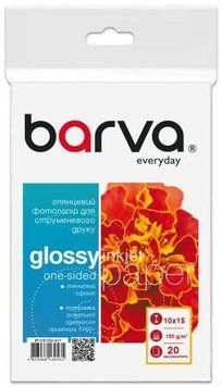 Фотобумага Barva, глянцевая, A6 (10x15), 150 г/м&sup2;, 20 л, серия "Everyday" (IP-CE150-417) 8749890 фото