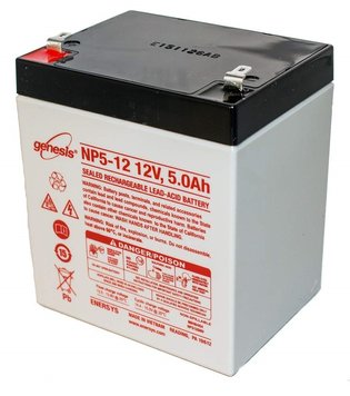 Батарея для ДБЖ 12В 5Ач EnerSys Genesis NP 5-12, Grey, AGM, 90х70х106 мм, 1.81 кг 7824780 фото
