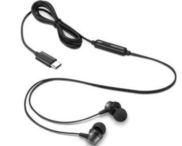 Наушники Lenovo, Black, Type-C (4XD1J77351) 8554020 фото