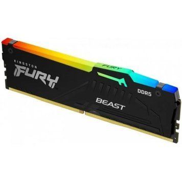 Пам'ять 16Gb DDR5, 6000 MHz, Kingston Fury Beast RGB, Black (KF560C36BBEA-16) 7692600 фото