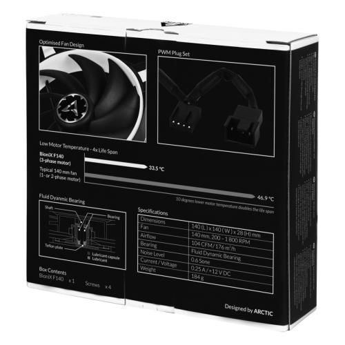 Вентилятор 140 мм, Arctic BioniX F140, Black/White (ACFAN00096A) 7524330 фото
