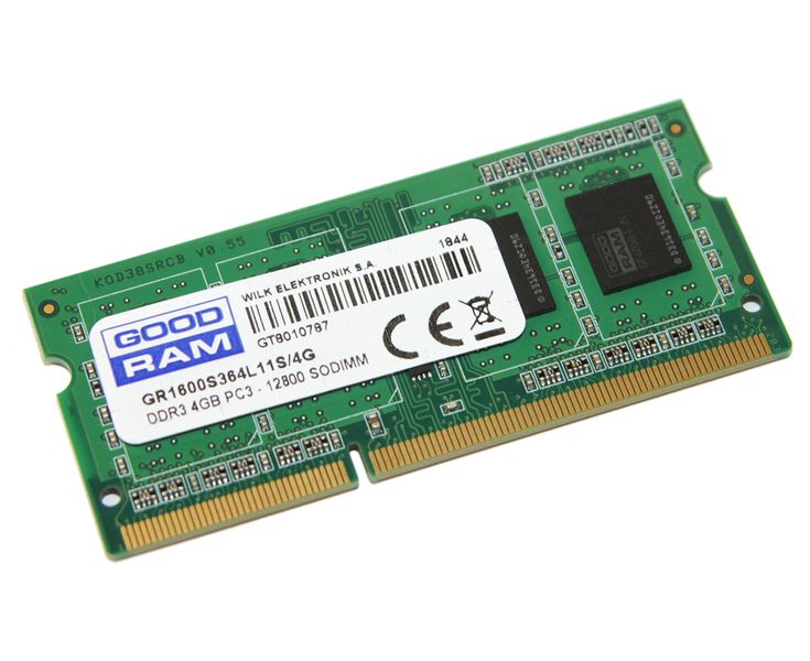 Память SO-DIMM, DDR3, 4Gb, 1600 MHz, Goodram, 1.5V (GR1600S364L11S/4G) 5091300 фото