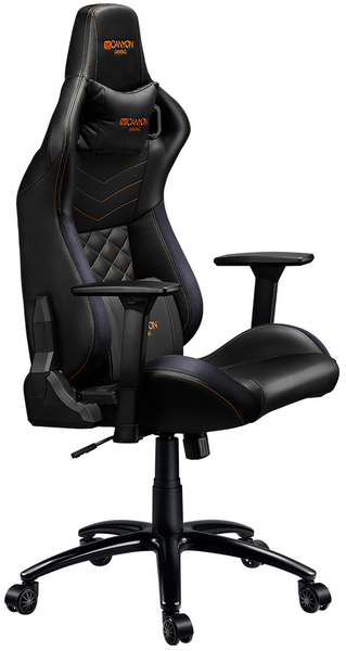 Ігрове крісло Canyon Nightfall, Black, еко-шкіра, обертання на 360°, 3D-підлокітники (CND-SGCH7) 6110520 фото