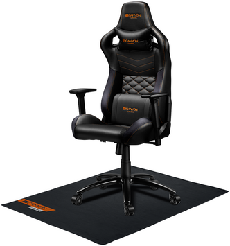 Ігрове крісло Canyon Nightfall, Black, еко-шкіра, обертання на 360°, 3D-підлокітники (CND-SGCH7) 6110520 фото