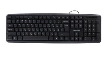 Клавіатура Gembird KB-U-103-UA стандартна, USB, Black 3284910 фото