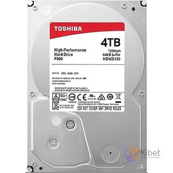 Жесткий диск 3.5' 4Tb Toshiba P300, SATA3, 128Mb, 5400 rpm (HDWD240UZSVA) 5618310 фото