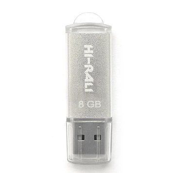 Флеш накопичувач USB 8Gb Hi-Rali Rocket, Silver, USB 2.0 (HI-8GBVCSL) 4382880 фото