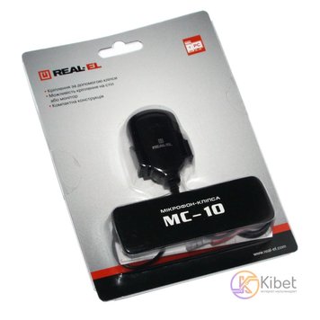 Микрофон REAL-EL MC-10 Black, кабель 1.8 м 4158030 фото