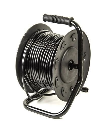 Подовжувач мережевий на котушці PowerPlant, 4 розетки, 40 м, Black (PPRA08M400S4) 8356800 фото