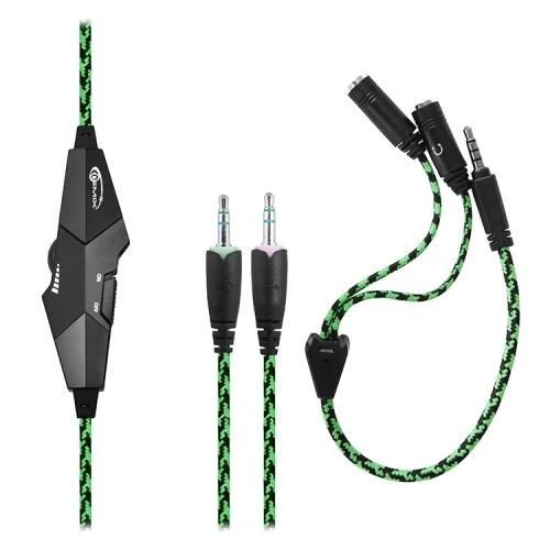 Наушники Gemix X-350 Black/Green, микрофон, игровая гарнитура 4959030 фото