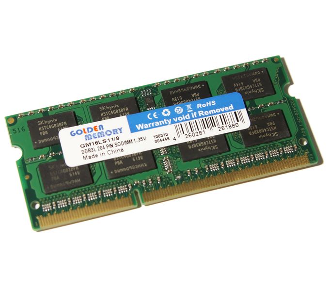 Пам'ять SO-DIMM, DDR3, 8Gb, 1600 MHz, Golden Memory, 1.35V (GM16LS11/8) 4801710 фото