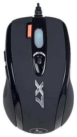 Миша A4Tech X-710BK USB X7 Game Oscar mouse, Black, кнопка потрійного пострілу 762210 фото