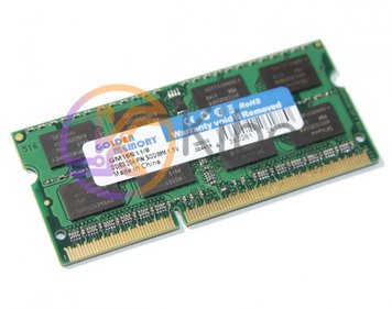 Модуль памяти SO-DIMM, DDR3, 8Gb, 1600 MHz, Golden Memory, 1.5V (GM16S11 8) 4861290 фото