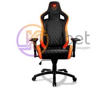Игровое кресло Cougar Armor S дышащая экокожа, стальной каркас, черный+оранжевый 4988460 фото
