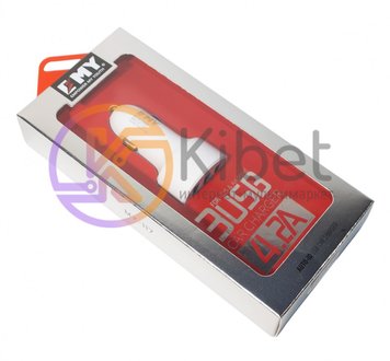 Автомобильное зарядное устройство EMY, White, 3xUSB, 4.2A, кабель USB - microU 4984140 фото