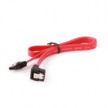 Кабель SATA, Red, 10 см, Cablexpert, кутовий порт (CC-SATAM-DATA90-0.1M) 6207690 фото