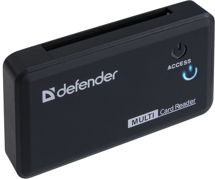 Картридер зовнішній Defender Optimus, Black, USB 2.0 (83501) 6198510 фото