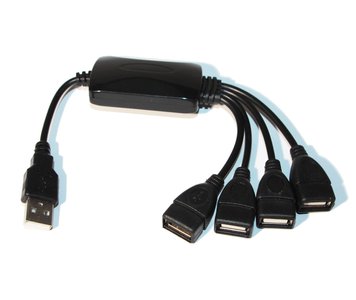 Концентратор USB 2.0 Lapara LA-UH803-A black 4 порти USB 2.0 чорний 4604910 фото