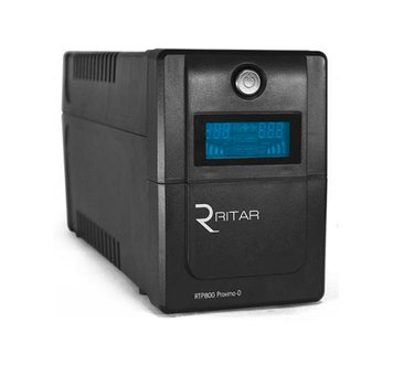 ИБП Ritar RTP800 (480W) Proxima-D, LCD, AVR, 4st, 2xSCHUKO socket, 1x12V9Ah, plastik Case. Q4 3990990 фото