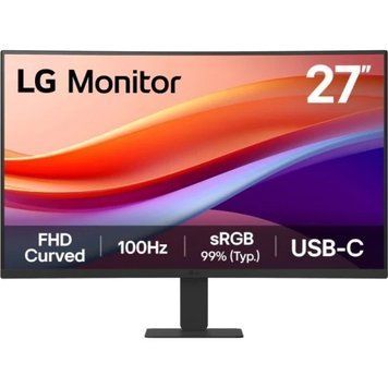 Монитор изогнутый 27" LG 27U421A-B, Black 9767940 фото