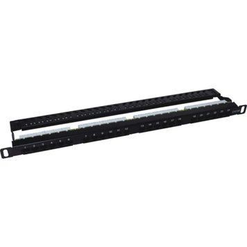 Патч-панель 24 порта, 19", Kingda, 0.5U, Cat.5e, UTP, Black (KD-PP46-UTP-C5e-24P-0.5U) 9238470 фото