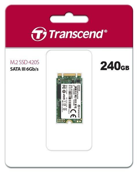 Твердотельный накопитель SSD 240Gb, Transcend S420, SATA3, M.2 (TS240GMTS420S) 9071250 фото