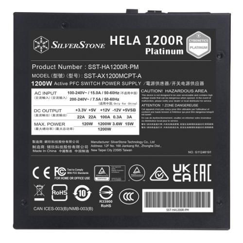 Блок питания 1200 Вт, SilverStone HELA 1200R, Black (SST-HA1200R-PM) 8025540 фото