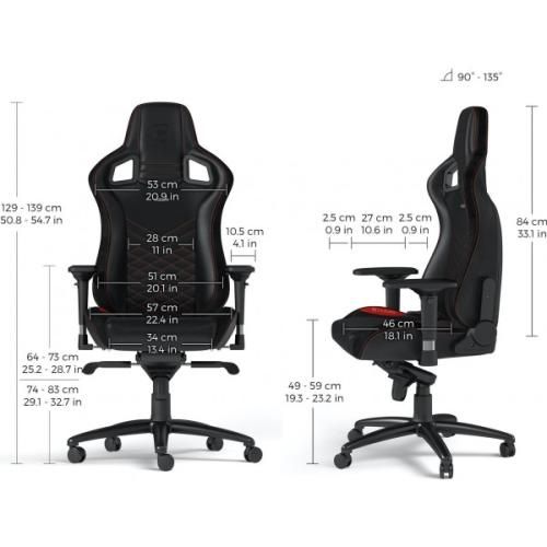 Ігрове крісло Noblechairs EPIC, Black/Red (NBL-PU-RED-002) 8345850 фото