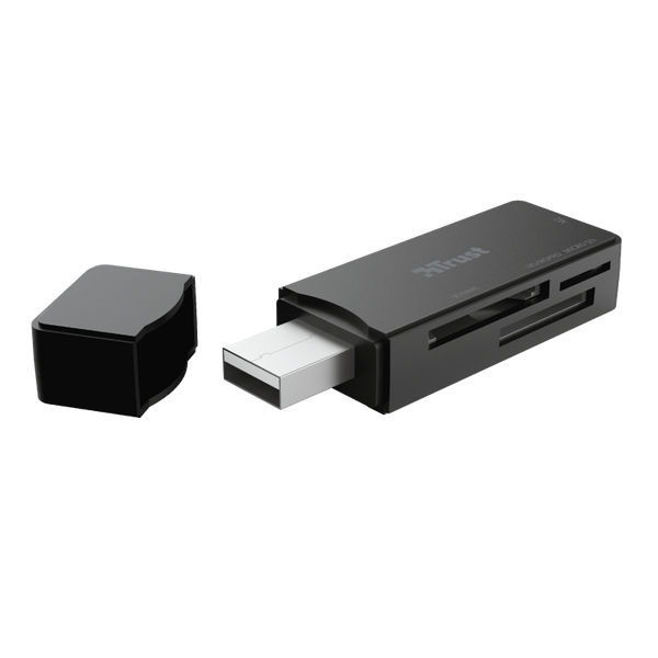Картридер зовнішній Trust Nanga, Black, USB 3.2, для SD/microSD/M2 (21935) 5611650 фото