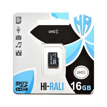 Карта пам'яті microSDHC, 16Gb, Hi-Rali, без адаптера (HI-16GBSD10U1-00) 4768170 фото