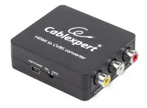 Перехідник HDMI (F) - 3xRCA (F), Cablexpert, Black (DSC-HDMI-CVBS-001) 6246480 фото