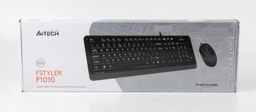 Комплект A4Tech Fstyler Sleek Multimedia Comfort F1010, Black/Grey, клавіатура+миша, USB 5281380 фото