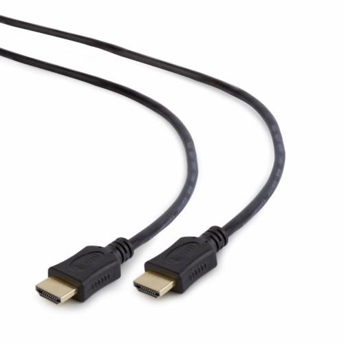 Кабель HDMI - HDMI 1 м Cablexpert Black, V1.4, позолочені конектори (CC-HDMI4L-1M) 4032630 фото