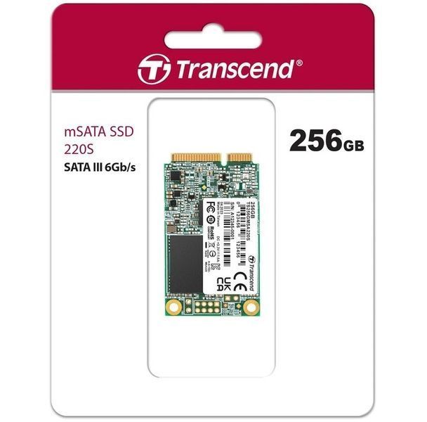 Твердотільний накопичувач SSD 256Gb, Transcend 220S, mSATA (TS256GMSA220S) 9539130 фото