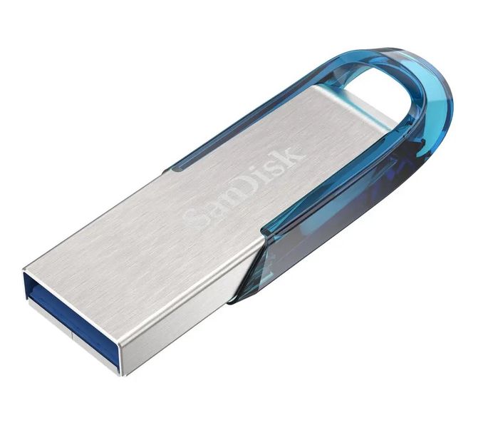 Флеш накопичувач USB 128Gb SanDisk Ultra Flair, Silver/Blue, USB 3.0 (SDCZ73-128G-G46B) 5340900 фото
