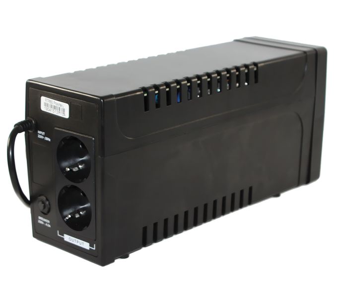 Джерело безперебійного живлення Ritar RTP850 (480W) Proxima-L, LED, AVR, 4st, 2xSCHUKO socket, 1x12V9Ah, plastik Case. Q4 4453410 фото