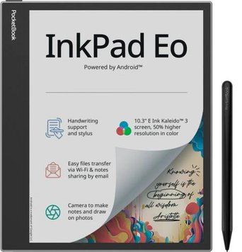 Електронна книга 10.3" PocketBook InkPad Eo, Mist Grey (PB1042-M-WW) 8821050 фото