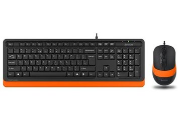 Комплект A4Tech Fstyler Sleek Multimedia Comfort F1010, Black/Orange (F1010-BO) 5281410 фото