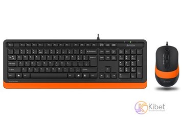 Комплект A4Tech Fstyler Sleek Multimedia Comfort F1010, Black Orange, клавиатура 5281410 фото