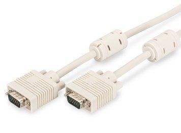 Кабель VGA (M) - VGA (M), 5 м, Beige, Digitus (AK-310103-050-E) 9218760 фото