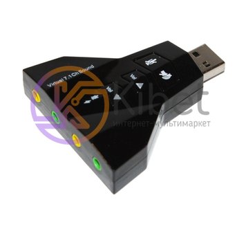 Звуковая карта USB 2.0, 7.1, Dynamode Virtual, 90 дБ, СМ108, RTL 3D Xear 3D, B 4480200 фото