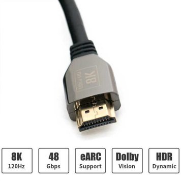 Кабель HDMI - HDMI 1.5 м Extradigital Black, V2.1, 4K/120Hz, 8K/60Hz, 48Gbps (KBH1740) 5461080 фото