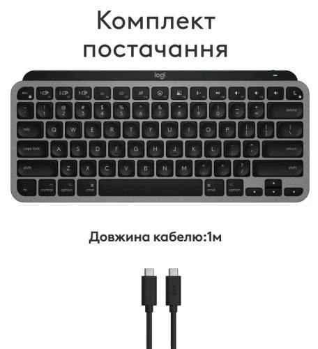 Клавиатура беспроводная Logitech MX Keys Mini for Mac, Space Grey (920-012652) 8635980 фото