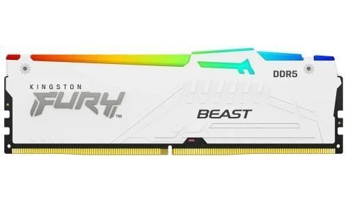 Память 16Gb DDR5, 5600 MHz, Kingston Fury Beast RGB, White (KF556C36BWEA-16) 7962480 фото