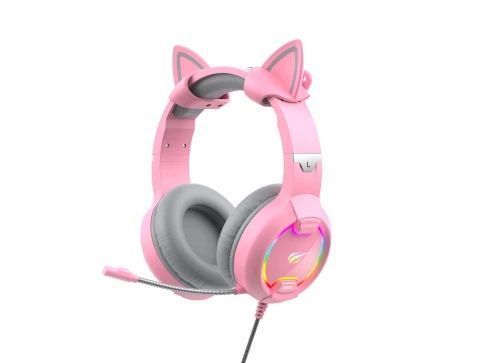 Наушники Havit HV-H2233d, Cat Pink 9547260 фото