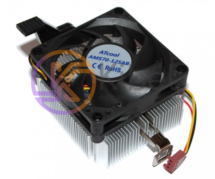 Кулер для процессора ATcool AMS70-125AB, алюминий, 1x75 мм, для AMD AM4 AM3(+) A 4371600 фото
